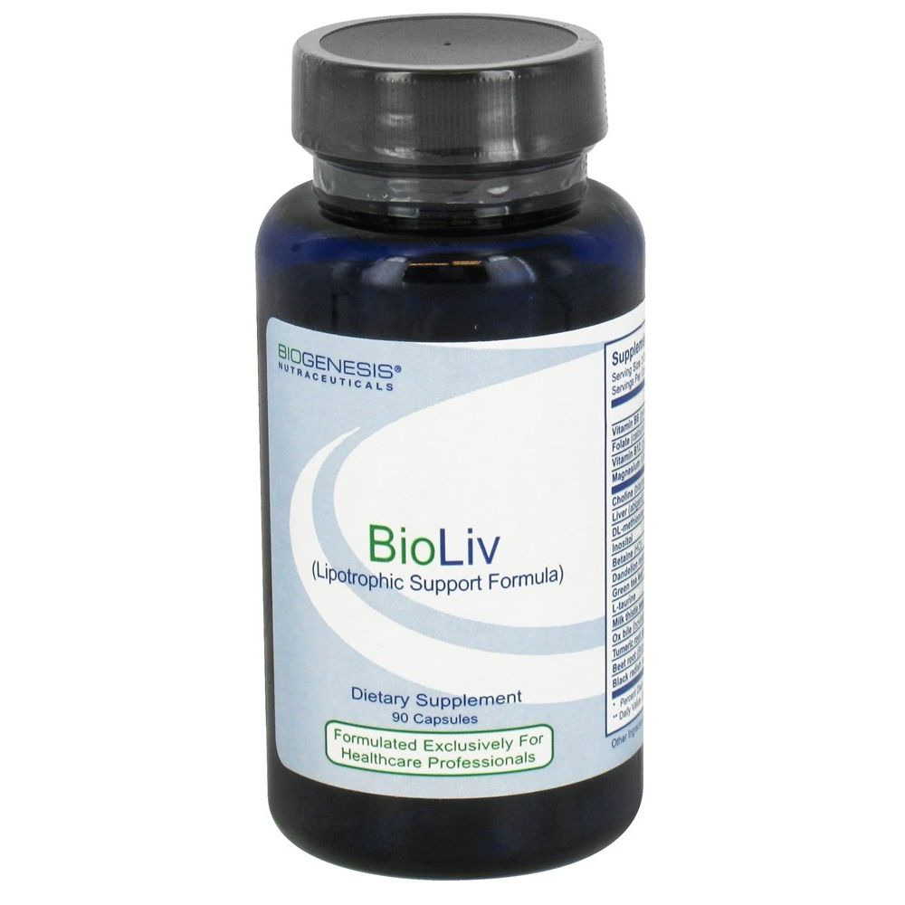 BioGenesis Nutraceuticals - BioLiv Lipotrophic Support Formula - 90 Capsules - The Oasis of Health