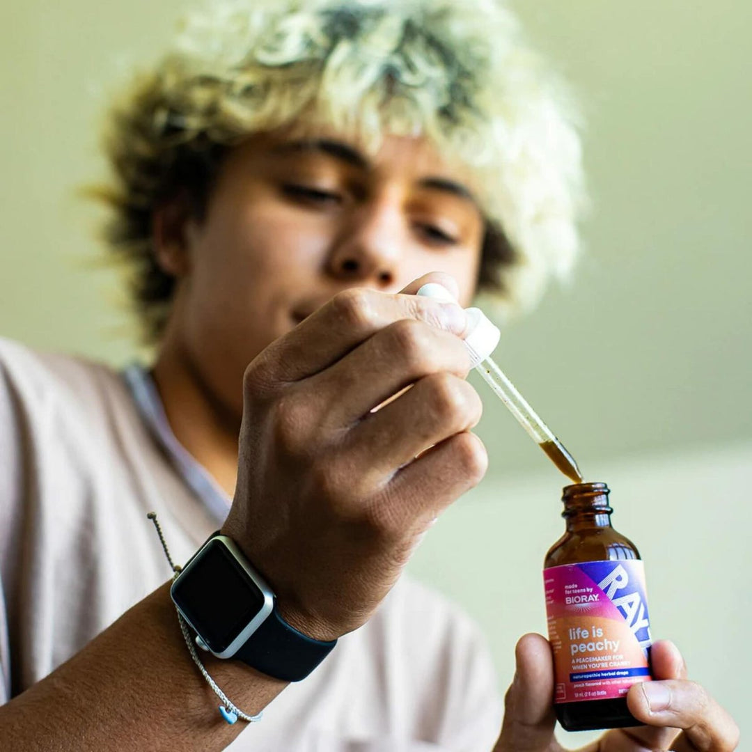 BIORAY RAYZ Life is Peachy, Peach Flavor - 2 fl oz - for Teens 12 - 18 Years Old - The Oasis of Health
