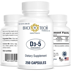 BioTech D3 - 5 250 Capsules - 2 Pack - The Oasis of Health