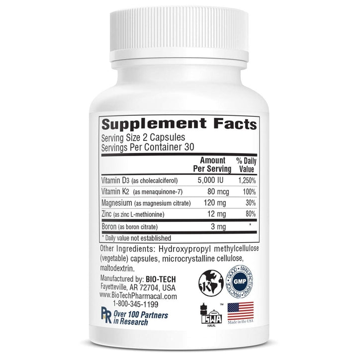 BioTech D3 Plus 180 Capsules - The Oasis of Health