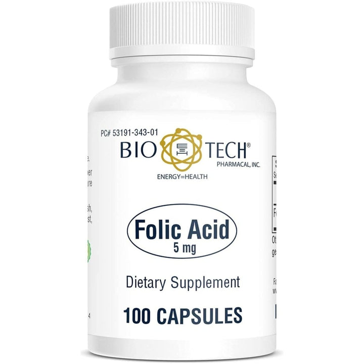 Biotech Folic Acid 5mg 100 cap - The Oasis of Health