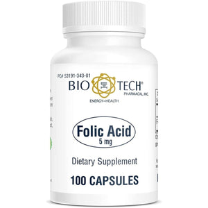 Biotech Folic Acid 5mg 100 cap - The Oasis of Health