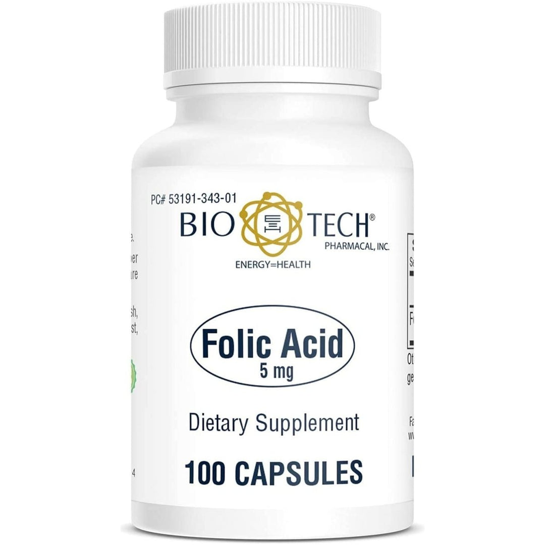 Biotech Folic Acid 5mg 100 cap - The Oasis of Health