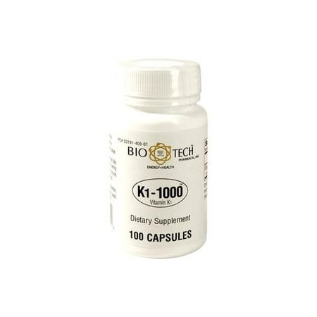 BioTech K1 - 1000 (Vitamin K1) 100 Capsules - The Oasis of Health