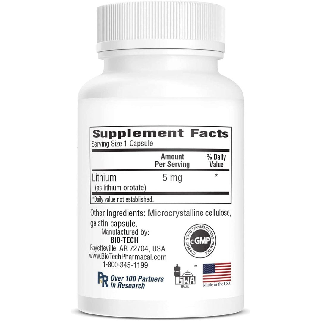 BioTech Lith - Oro 5mg 100 Capsules - The Oasis of Health