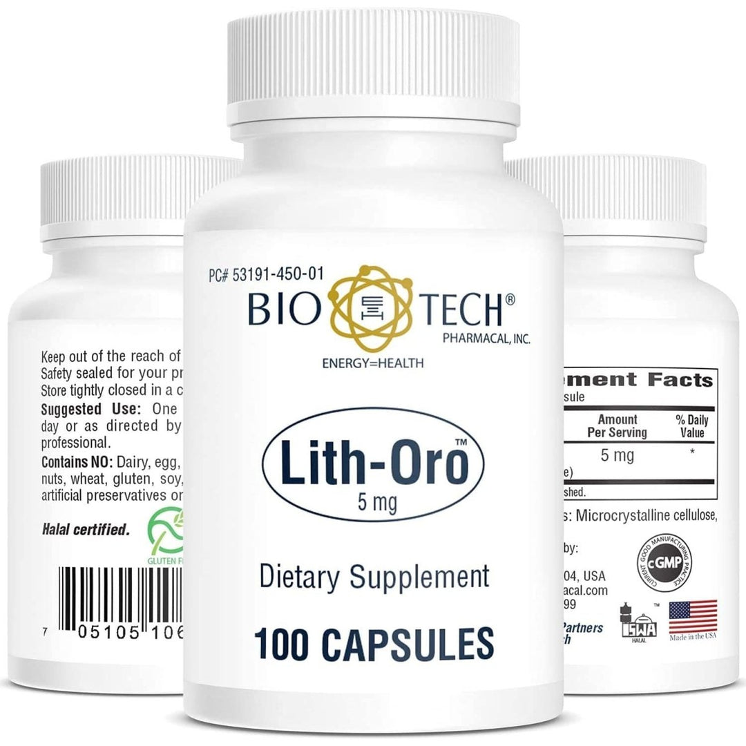 BioTech Lith - Oro 5mg 100 Capsules - The Oasis of Health
