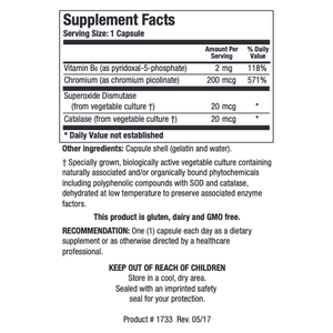 Biotics Research Chromium Picolinate With B6 100 Capsules - B0032AIFXE - The Oasis of Health