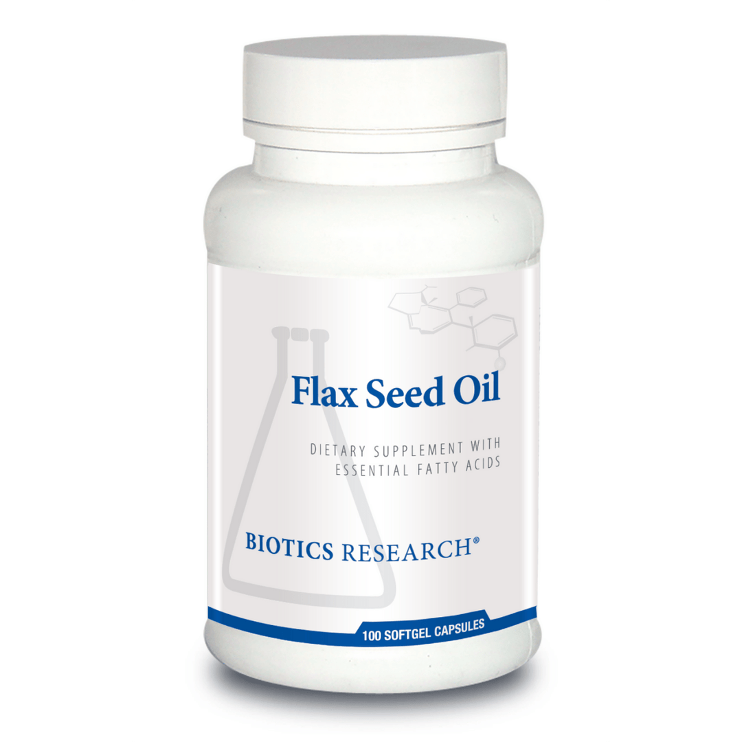 Biotics Research Flax Seed Oil Caps 100 Softgel Capsules - The Oasis of Health