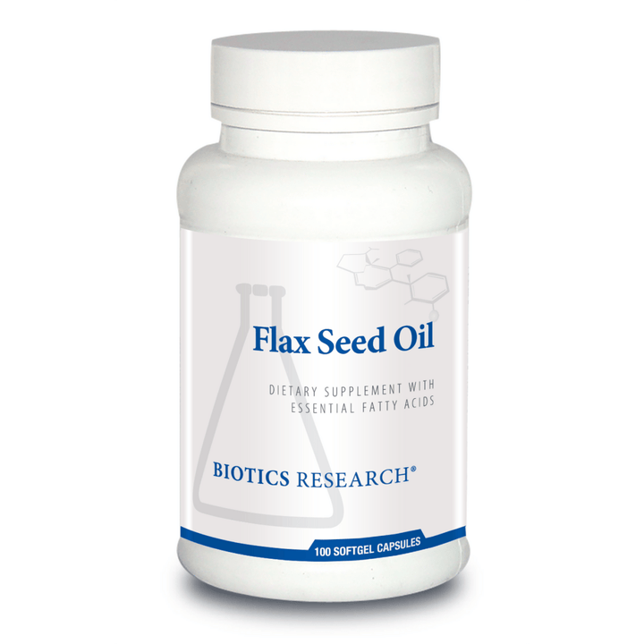 Biotics Research Flax Seed Oil Caps 100 Softgel Capsules - The Oasis of Health