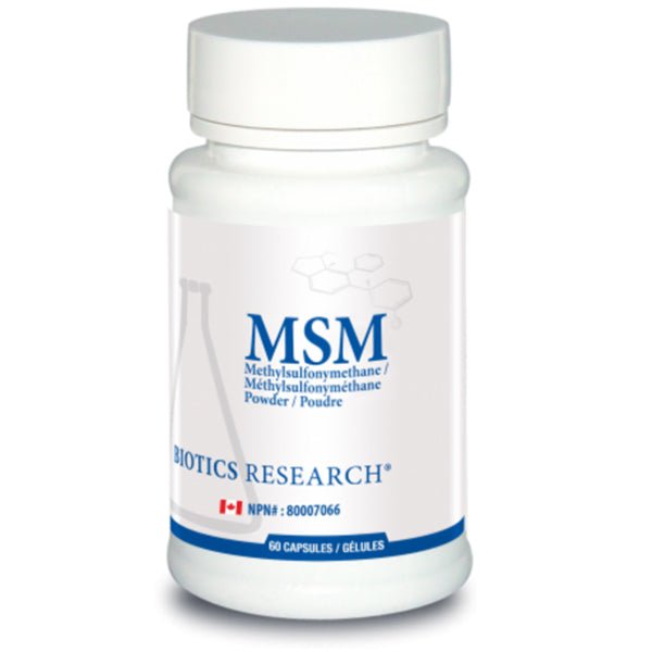 Empty Bio Msm Biotics Research MSM 60 Capsules – The Oasis of Health