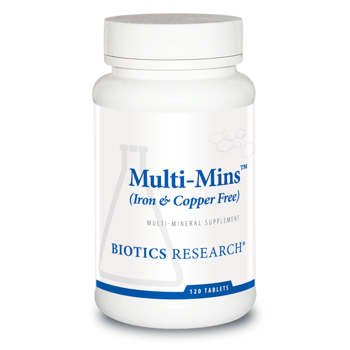 Biotics Research Multi - Mins Iron &amp; Copper Free 120 Tablets - The Oasis of Health