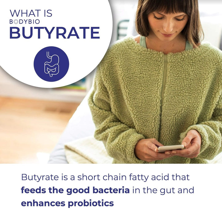 BodyBio - Sodium Butyrate Short Chain Fatty Acid - 60 Capsules - The Oasis of Health