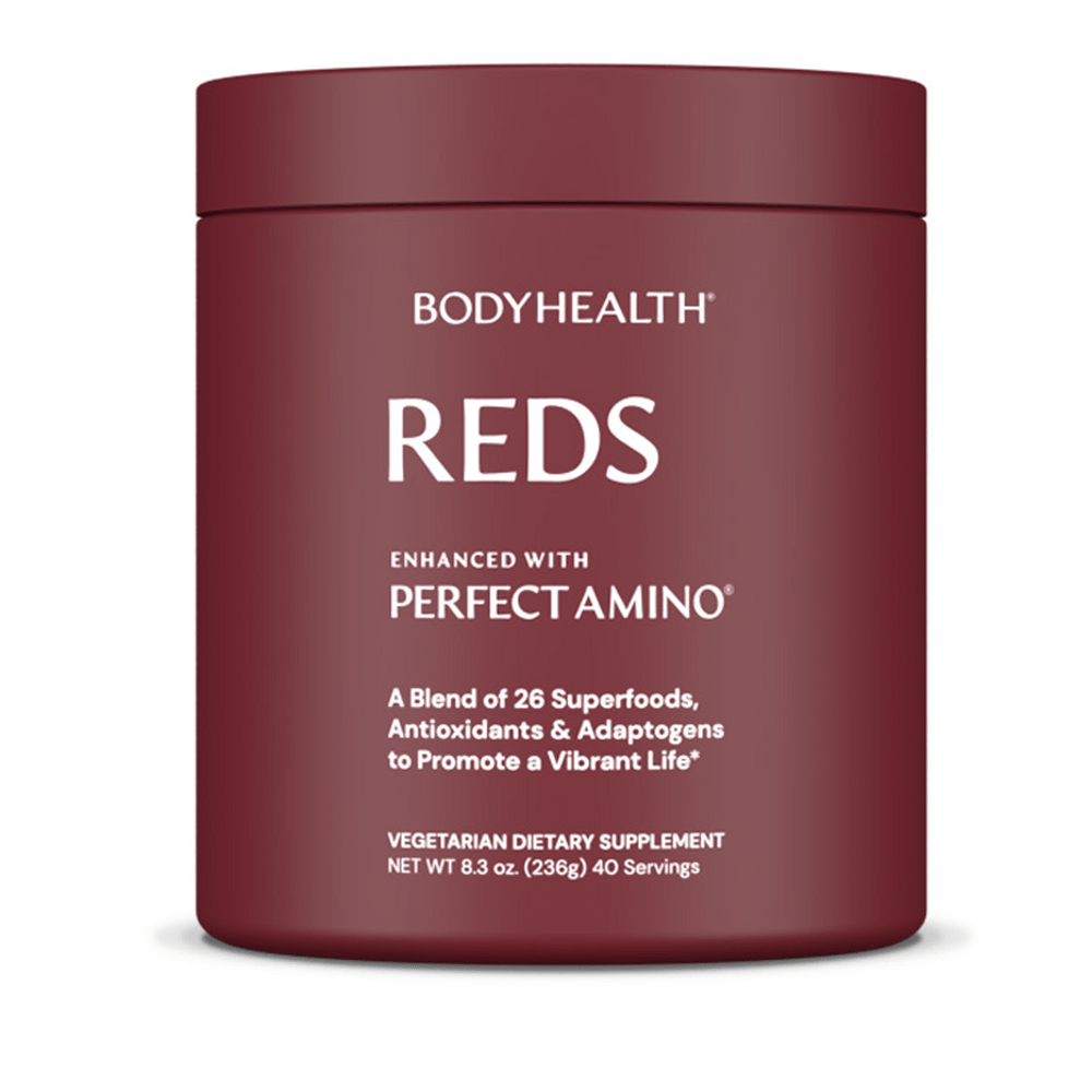 BodyHealth Perfect Reds (30 SVG) Superfood Berry Powder Antioxidant Drink, Fruit Powder Mix for Smoothies with Fruit, Vegetables, Superfoods, Phytonutrients, Fiber, and PerfectAmino Protein - The Oasis of Health