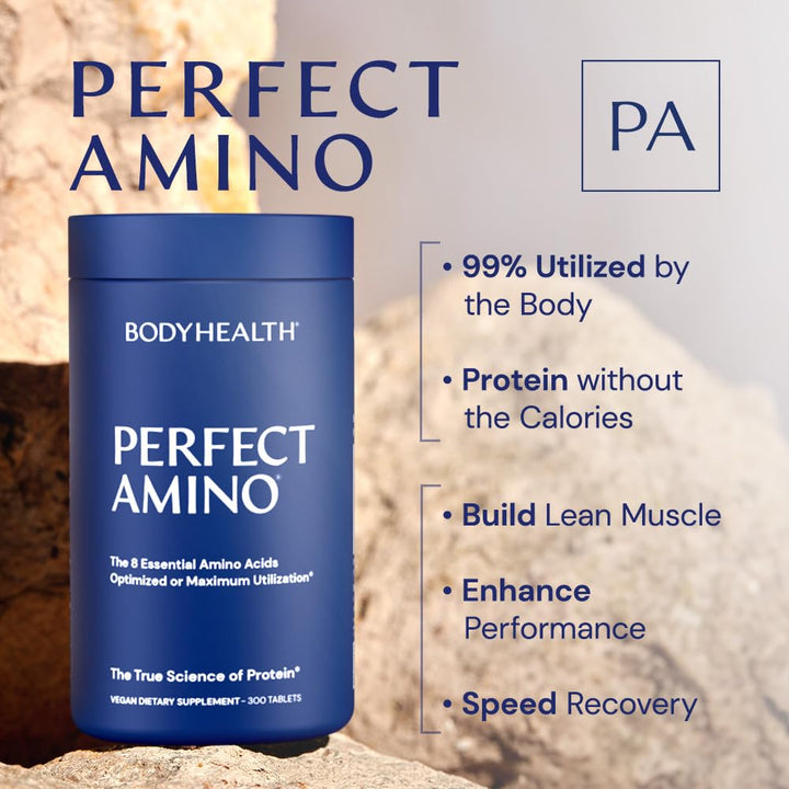 BodyHealth PerfectAmino (300 Tablets) Vegan Branched Chain Protein Pre/Post Workout - The Oasis of Health