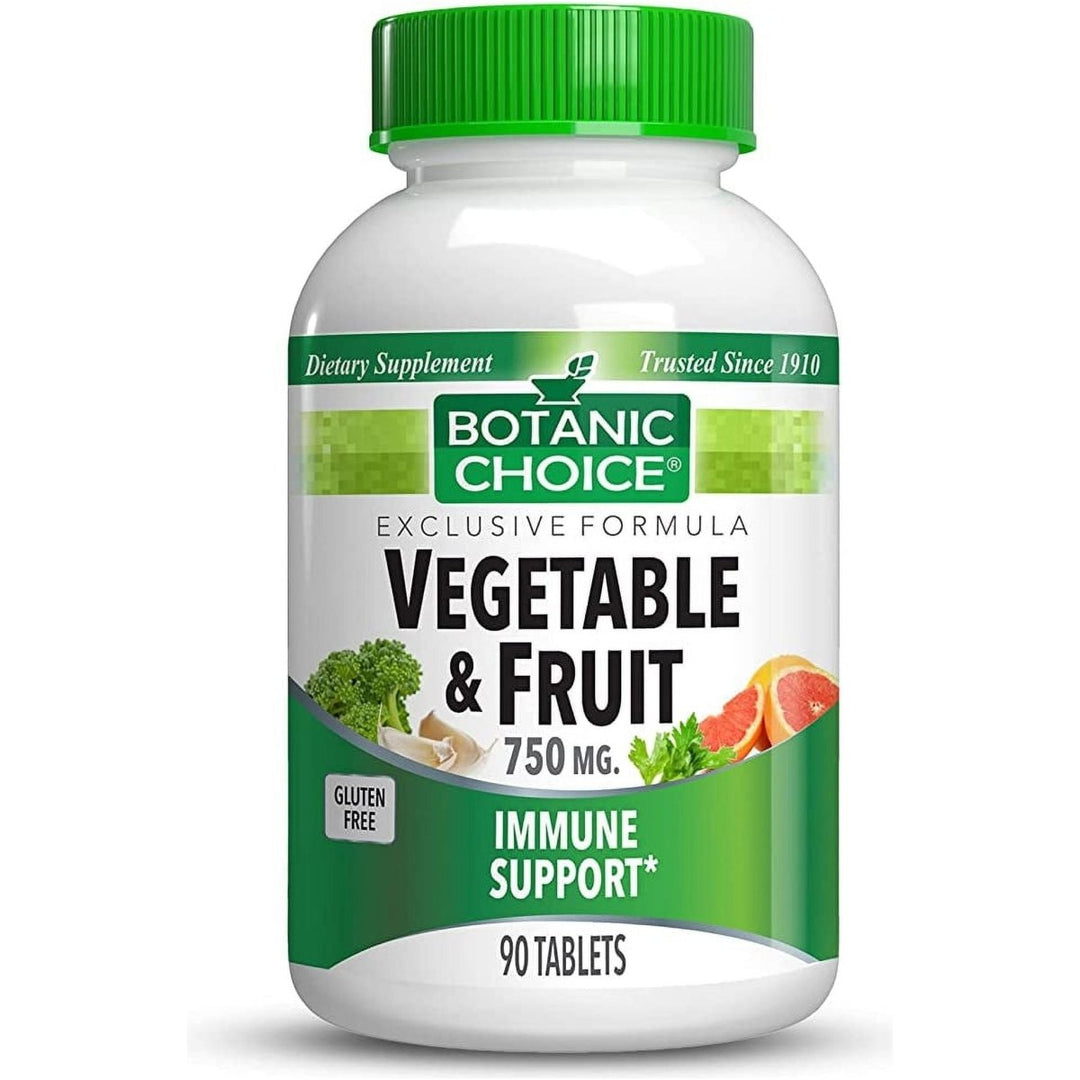 Botanic Choice - Vegetable and Fruit Immune Support 750 mg. - 90 Tablets - The Oasis of Health