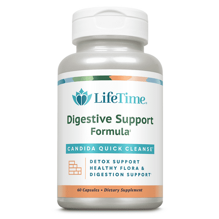 Lifetime Candida Quick Cleanse  Detox Support  Healthy Flora and Digestion Support  Candida Cleanse with Caprylic Acid - 60 Day Money-Back Guarantee  30 Servings  60 Capsules