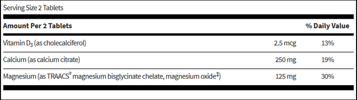 Klaire Labs Cal-Mag 2:1 Plus D 120 Tablets