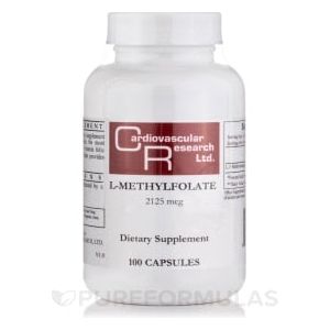Cardiovascular Research / Ecological L - Methylfolate 1000mcg 100 Capsules - The Oasis of Health