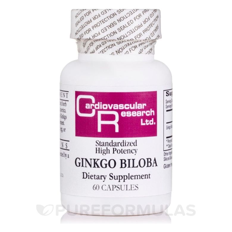 Cardiovascular Research Ginkgo Biloba 120mg 60 Capsules - B00014DY1C - The Oasis of Health