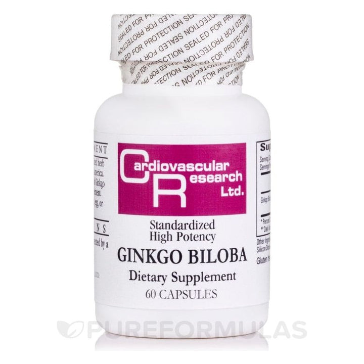 Cardiovascular Research Ginkgo Biloba 120mg 60 Capsules - B00014DY1C - The Oasis of Health