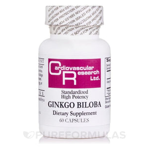 Cardiovascular Research Ginkgo Biloba 120mg 60 Capsules - B00014DY1C - The Oasis of Health