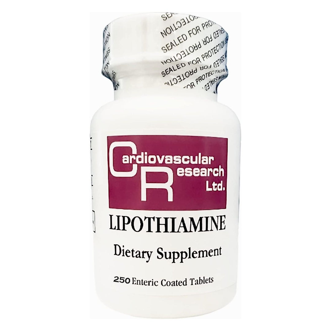 Cardiovascular Research Lipothiamine B Supplement 250 Tablets - Vitamin B1 Now with Alpha Lipoic Acid - 1 X 250 Count - The Oasis of Health