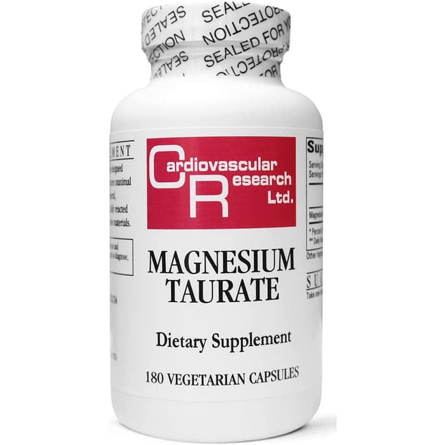 Cardiovascular Research Magnesium Taurate 125mg 180 Vcaps - The Oasis of Health