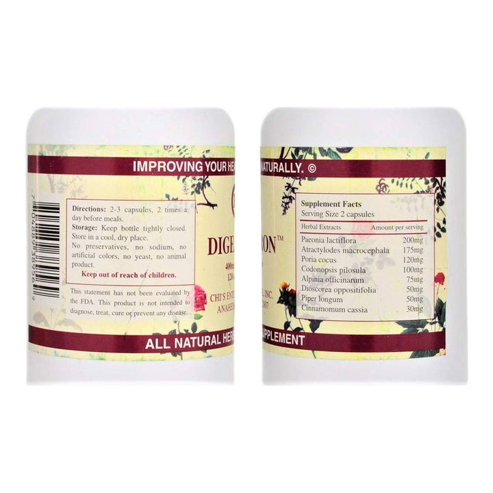 Chi's Enterprise Digestron 450mg/capsule, 120 capsules - The Oasis of Health