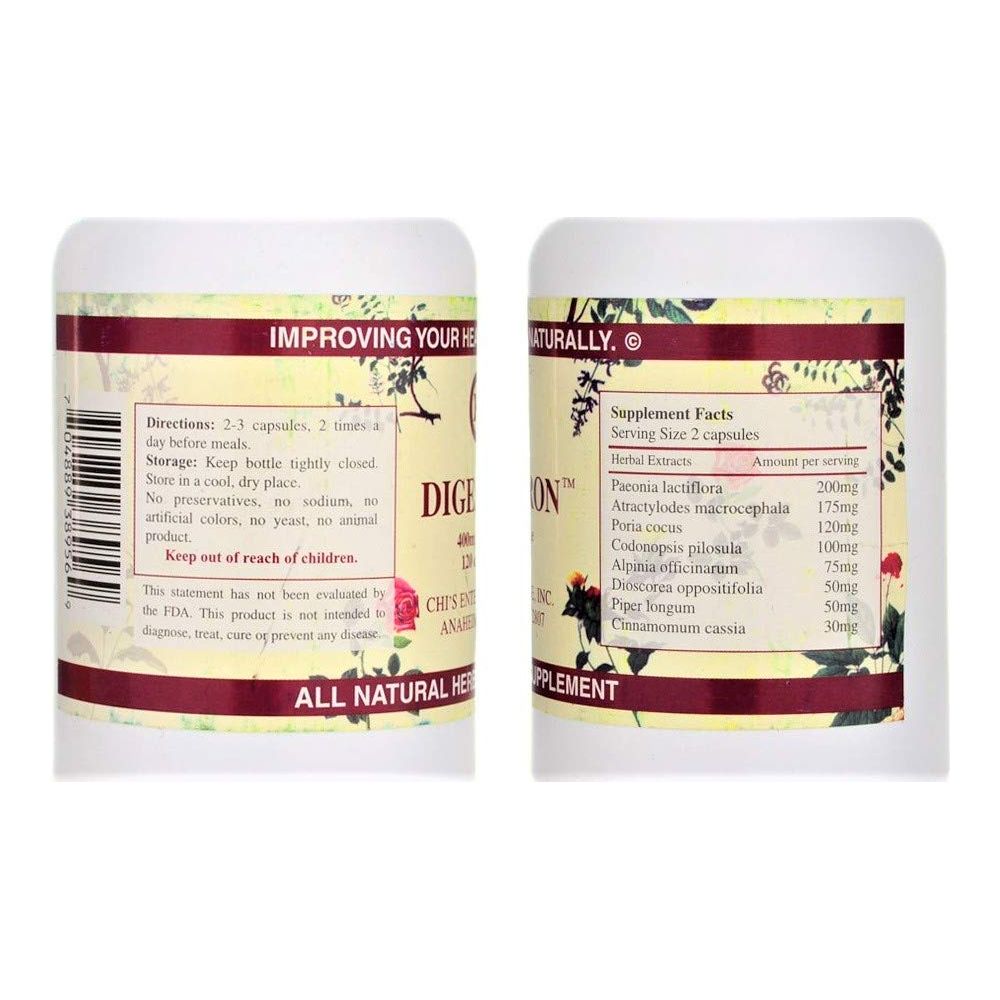 Chi's Enterprise Digestron 450mg/capsule, 120 capsules - The Oasis of Health
