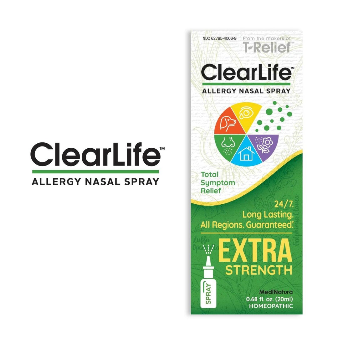 ClearLife Allergy Relief Nasal Spray for Multi - Symptom Relief in Any Region - Homeopathic Formula - 0.68 Ounce - The Oasis of Health
