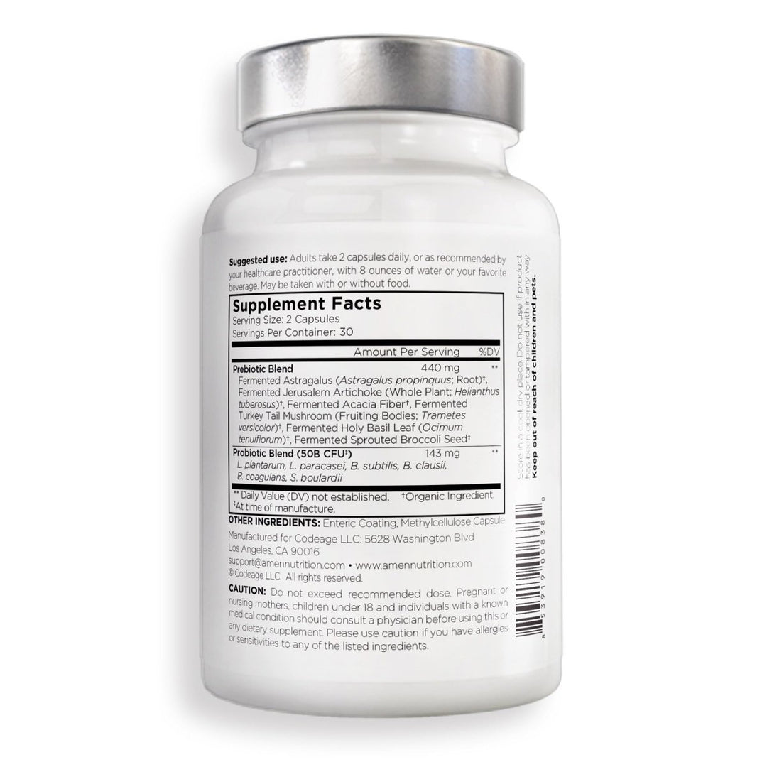 Codeage - Amen SBO Probiotic with Prebiotics - 60 Vegetable Capsule(s) - The Oasis of Health