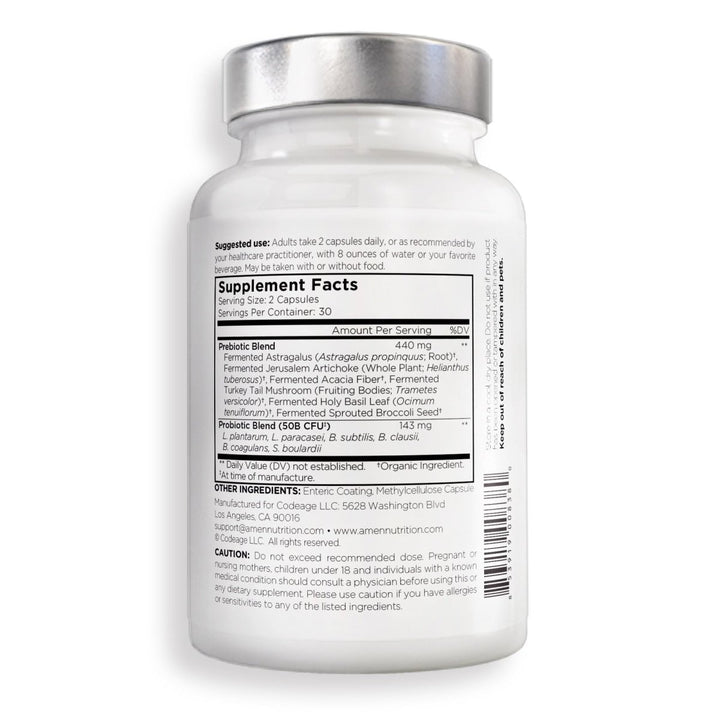 Codeage - Amen SBO Probiotic with Prebiotics - 60 Vegetable Capsule(s) - The Oasis of Health