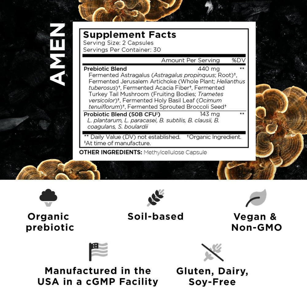 Codeage - Amen SBO Probiotic with Prebiotics - 60 Vegetable Capsule(s) - The Oasis of Health