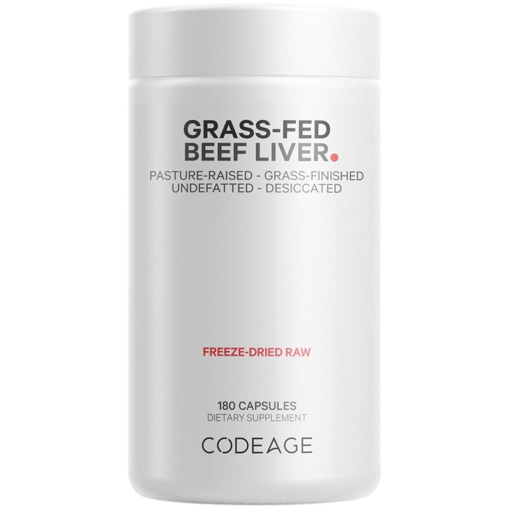 Codeage - Beef Liver Grass - Fed & Pasture Raised - 180 Capsules - The Oasis of Health