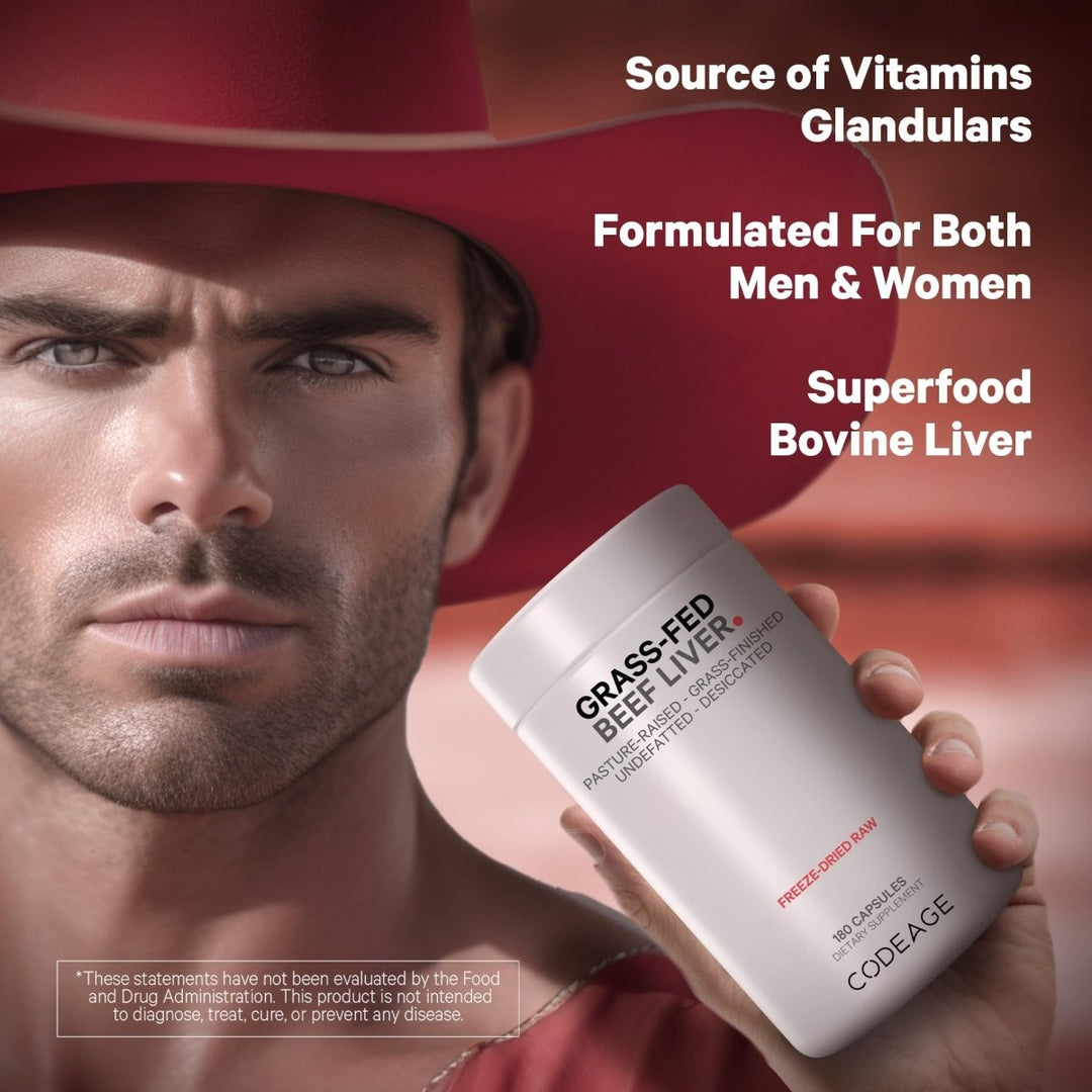 Codeage - Beef Liver Grass - Fed & Pasture Raised - 180 Capsules - The Oasis of Health