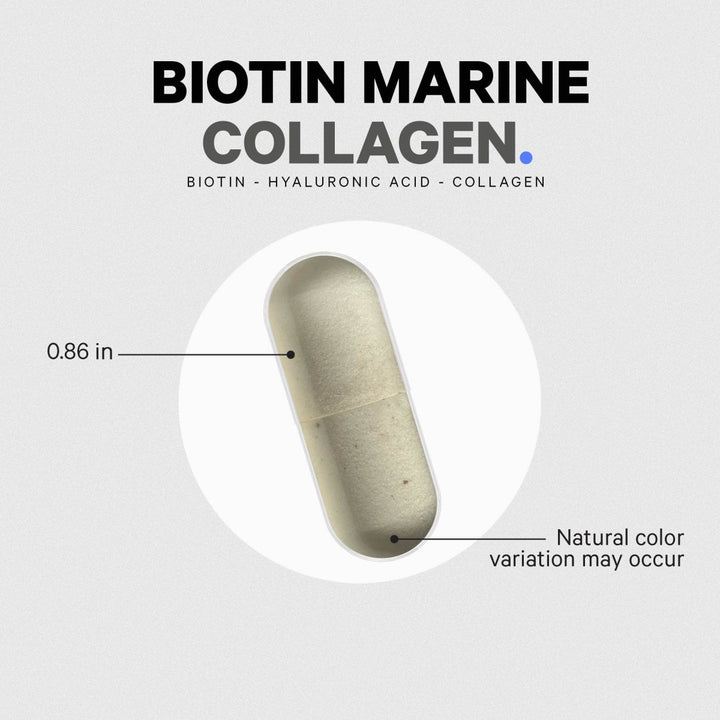 Codeage - Biotin Marine Collagen Types I & II Wild - Caught - 120 Capsules - The Oasis of Health