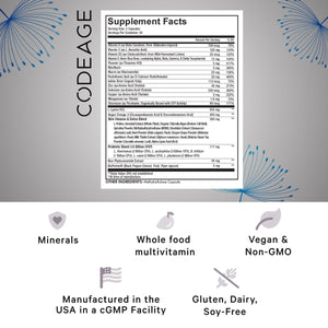 Codeage - Clearface Pantothenic Acid, Niacin, Vitamins A, C, D3, E, FloraFIT Probiotics - 90 Capsules - The Oasis of Health