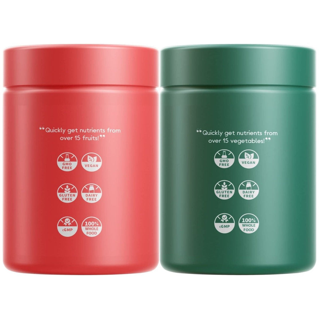 Codeage - Easy Veggies + Fast Fruits Bundle - 180 Capsules - The Oasis of Health