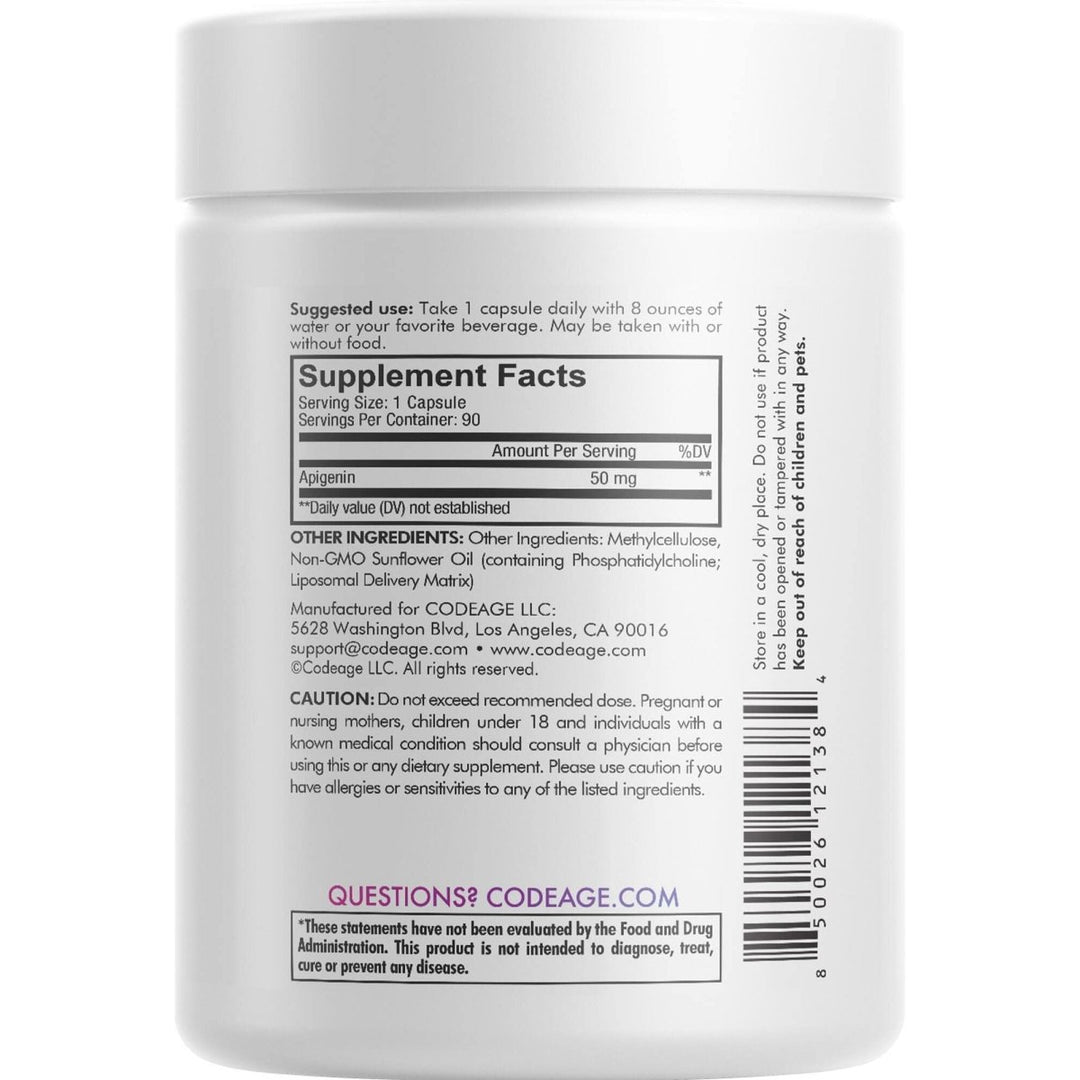Codeage - Liposomal Apigenin 50 mg. - 90 Capsules - The Oasis of Health
