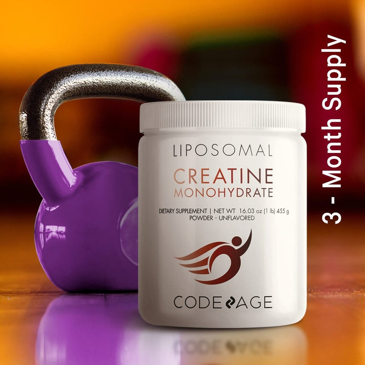 Codeage - Liposomal Creatine Monohydrate Powder Supplement Micronized Sports Muscles Unflavored - 16.03 oz. - The Oasis of Health