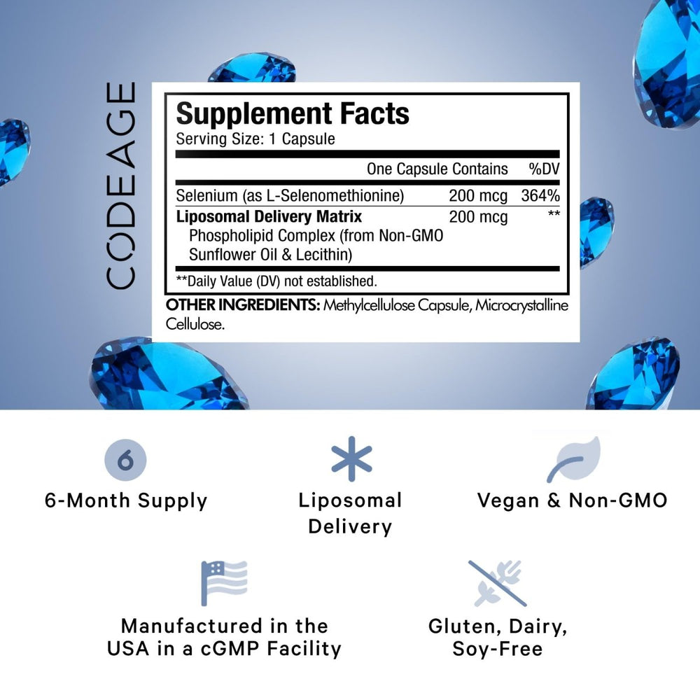 Codeage - Liposomal Selenium - 180 Capsules - The Oasis of Health