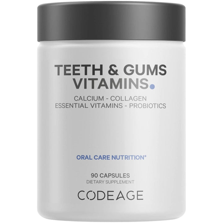 Codeage - Teeth & Gums Vitamins + Oral Probiotics Mouth Care Supplement - 90 Capsules - The Oasis of Health