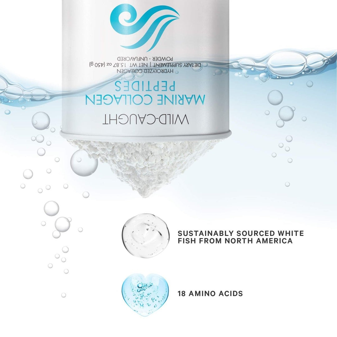 Codeage - Wild Caught Marine Collagen Peptides Hydrolyzed Powder Unflavored - 15.87 oz. - The Oasis of Health