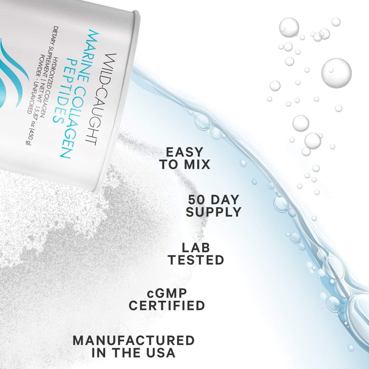 Codeage - Wild Caught Marine Collagen Peptides Hydrolyzed Powder Unflavored - 15.87 oz. - The Oasis of Health