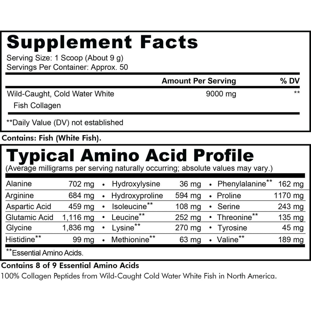 Codeage - Wild Caught Marine Collagen Peptides Hydrolyzed Powder Unflavored - 15.87 oz. - The Oasis of Health