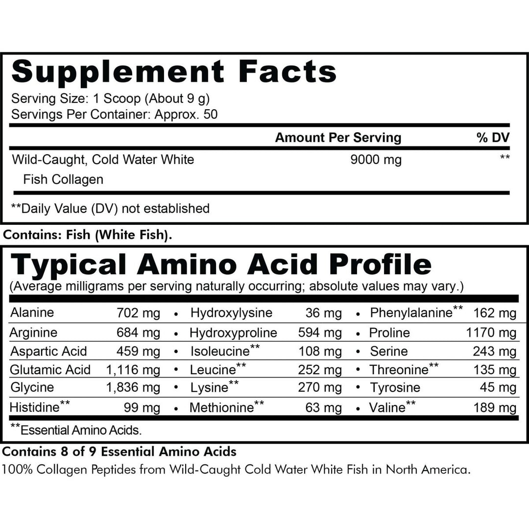 Codeage - Wild Caught Marine Collagen Peptides Hydrolyzed Powder Unflavored - 15.87 oz. - The Oasis of Health