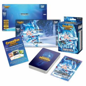CookieRun: Braverse Trading Card Game - Starter Deck Blue - Flexible Game Play Pack, 1 Player 60 Card Set, Competitive Battle TCG, Deck - Building - The Oasis of Health