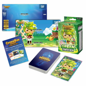 CookieRun: Braverse Trading Card Game - Starter Deck Green - Strategic Game Play Pack, 1 Player 60 Card Set, Competitive Battle TCG, Deck - Building - The Oasis of Health