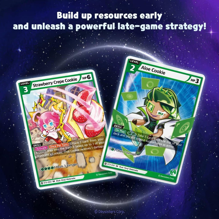 CookieRun: Braverse Trading Card Game - Starter Deck Green - Strategic Game Play Pack, 1 Player 60 Card Set, Competitive Battle TCG, Deck - Building - The Oasis of Health