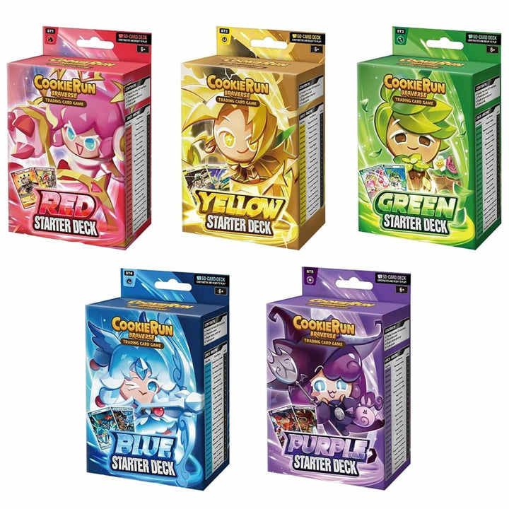 CookieRun: Braverse Trading Card Game - Starter Deck Green - Strategic Game Play Pack, 1 Player 60 Card Set, Competitive Battle TCG, Deck - Building - The Oasis of Health
